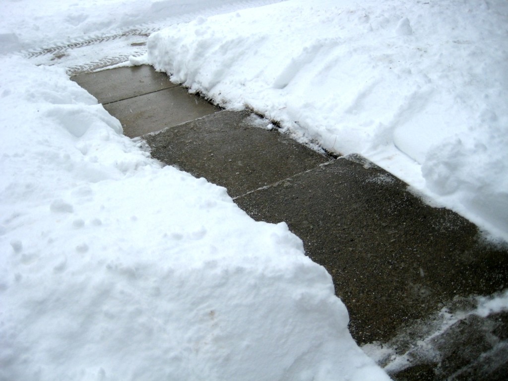 My sidewalk, shoveled