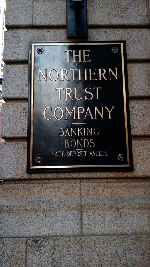 Plaque for the Northern Trust Company