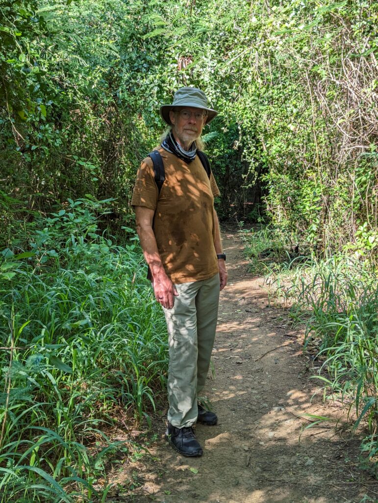 Me on the Ham's Bluff Lighthouse trail on St Croix